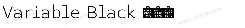 Variable Black字体转换